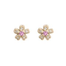 Load image into Gallery viewer, “sakura”&lt;br&gt;Pink Sapphire Earrings&lt;br&gt;1252B
