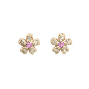 “sakura”<br>Pink Sapphire Earrings<br>1252B