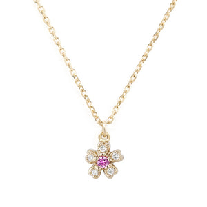 “sakura”<br>Pink Sapphire Necklace<br>1253B