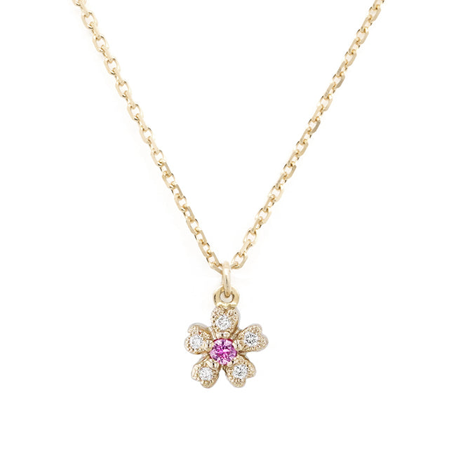 “sakura”<br>Pink Sapphire Necklace<br>1253B